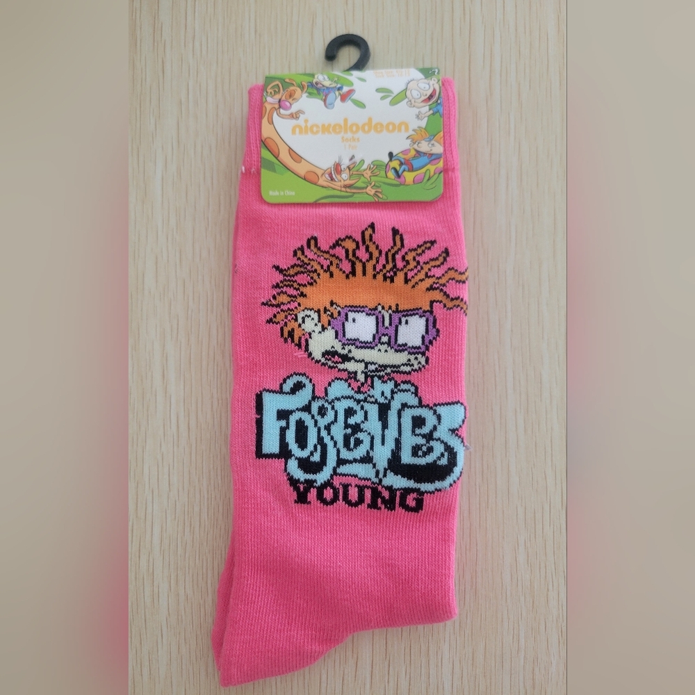 👓Nickelodeon Pink Rugrats Socks